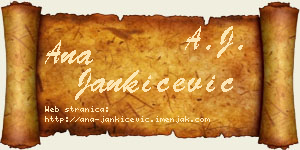 Ana Jankićević vizit kartica